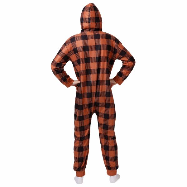 Texas Longhorns NCAA Plaid One Piece Pajamas For Sale - Image 2
