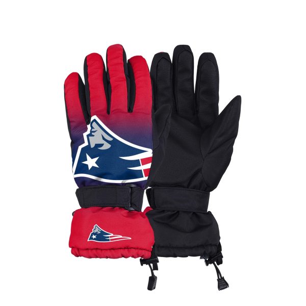 New England Patriots NFL Gradient Big Logo Insulated Gloves Fashion